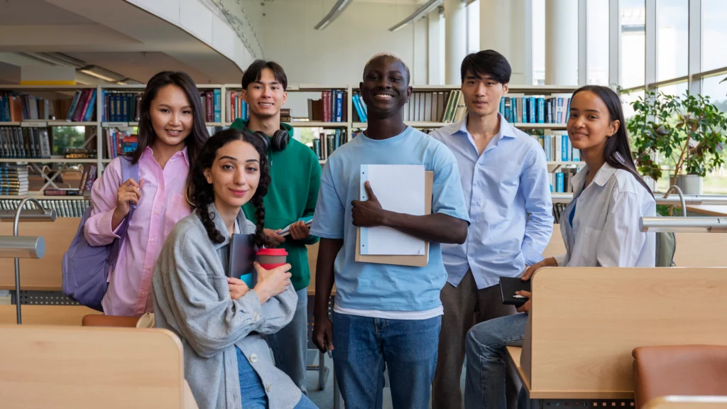 full shot smiley students library edited scaled